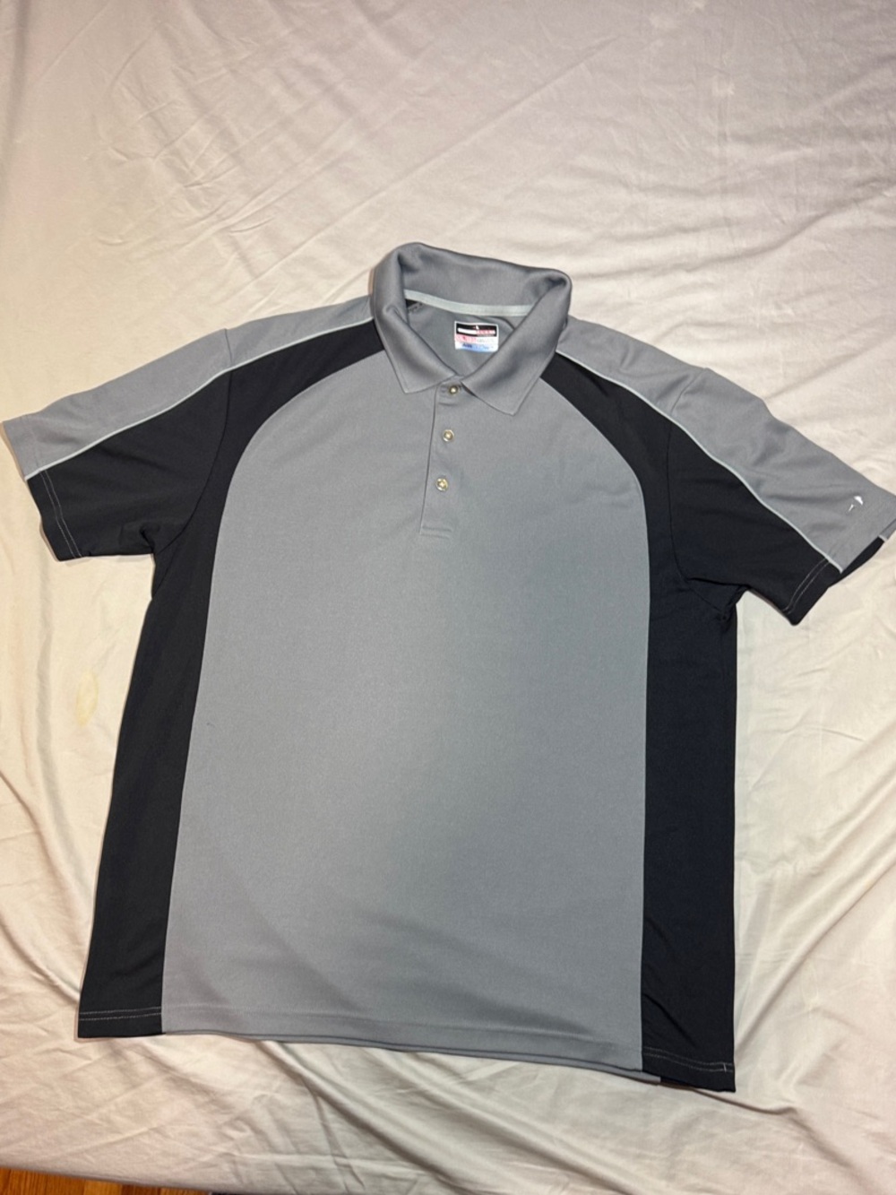 Grand Slam Grey and Black Performance Polo